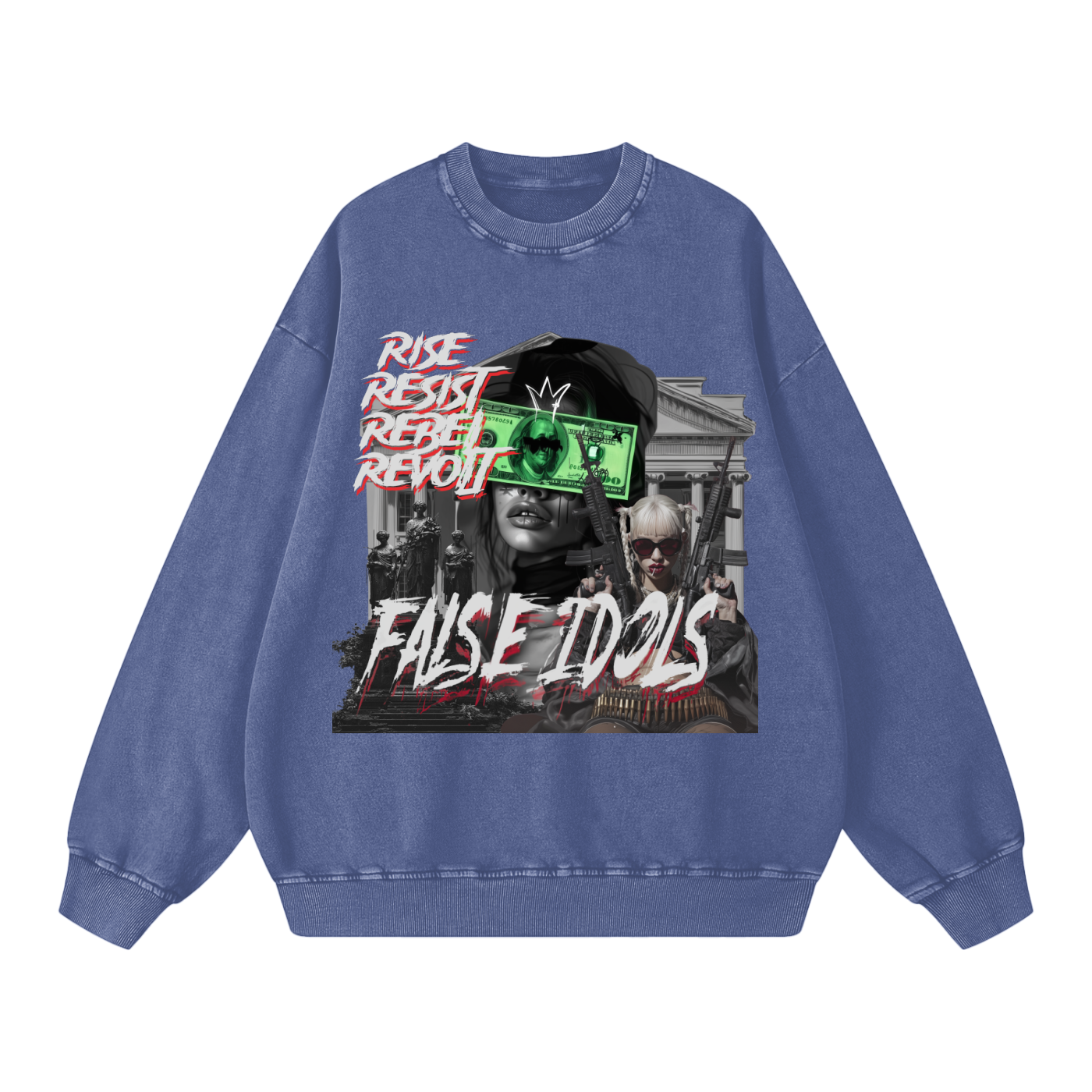 Snow Washed Oversized Sweatshirt
