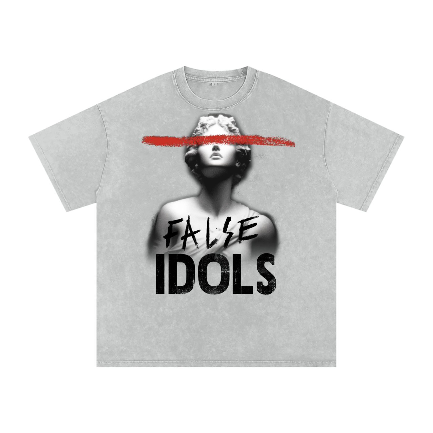 Snow Washed Oversized Cotton T-Shirt