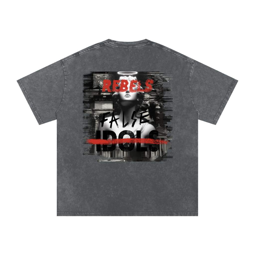 Snow Washed Oversized Cotton T-Shirt