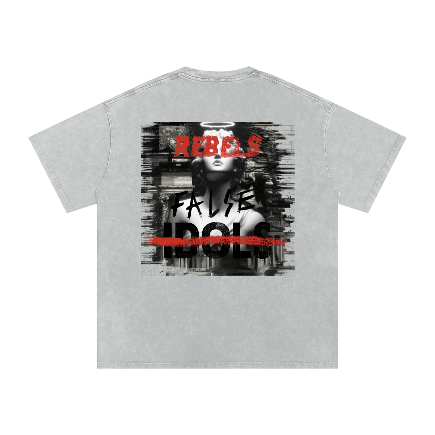 Snow Washed Oversized Cotton T-Shirt