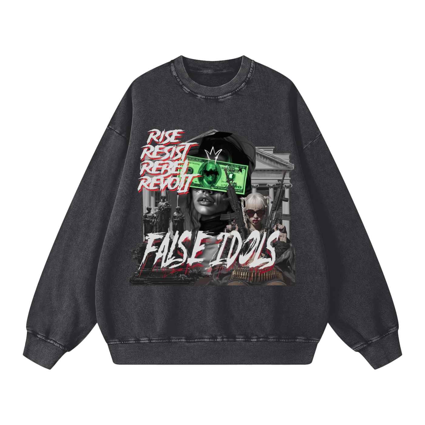 Snow Washed Oversized Sweatshirt